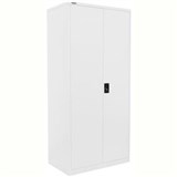 STEELCO STATIONERY CABINET 4 SHELVES 2000 X 914 X 463MM WHITE SATIN