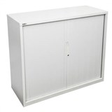 GO STEEL TAMBOUR DOOR CABINET 2 SHELVES 1016 X 900 X 473MM WHITE CHINA