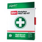 TRAFALGAR WORKPLACE FIRST AID KIT ABS CASE WALL MOUNT