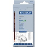 STAEDTLER 110 TRADITION GRAPHITE PENCILS 9 ASSORTED DEGREES BOX 12