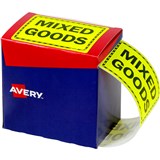 AVERY 932614 MESSAGE LABEL MIXED GOODS 125 X 75MM FLUORO YELLOW PACK 750
