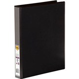 MARBIG CLEARVIEW INSERT RING BINDER 2D 25MM A4 BLACK