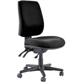 BURO ROMA TASK CHAIR HIGH BACK 3LEVER SEAT SLIDE JETT FABRIC BLACK