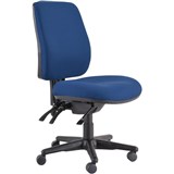 BURO ROMA TASK CHAIR HIGH BACK 3LEVER SEAT SLIDE JETT FABRIC DARK BLUE