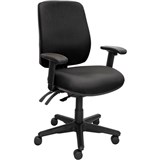 BURO ROMA TASK CHAIR HIGH BACK 3LEVER SEAT SLIDE ARMS JETT BLACK