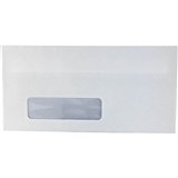 DL ENVELOPES SECRETIVE WALLET WINDOWFACE SELF SEAL 80GSM 110 X 220MM WHITE BOX 500