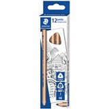STAEDTLER 119 NATURAL JUMBO TRIANGULAR PENCILS HB PACK 12