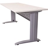 RAPID SPAN DESK WITH METAL MODESTY PANEL 1200 X 700 X 730MM WHITESILVER