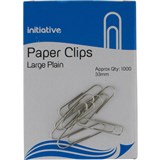 PAPER CLIP LARGE PLAIN 33MM PACK 1000