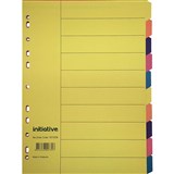 DIVIDERS MANILLA 10 TAB A4 BRIGHT COLOURS