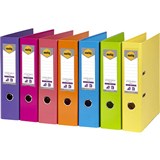 MARBIG LINEN LEVER ARCH FILE PE 75MM A4 ASSORTED PACK 10