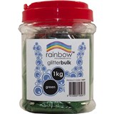 RAINBOW GLITTER 1KG JAR GREEN