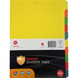 GBC TAB UNPUNCHED DIVIDERS 10TAB A4 COLOUR