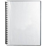 DISPLAY BOOK 20 POCKET A4 CLEARBLACK