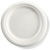 BIOPAK BIOCANE ROUND PLATE 180MM WHITE PACK 125