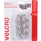 VELCRO BRAND STICKON HOOK AND LOOP DOTS 22MM WHITE PACK 40