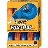 BIC WITEOUT EZ CORRECTION TAPE BOX 10