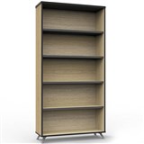 RAPID INFINITY DELUXE BOOKCASE 1800 X 900 X 315MM NATURAL OAK LAMINATE BLACK EDGING
