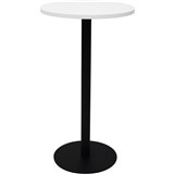 RAPIDLINE DRY BAR TABLE 600 X 1050MM NATURAL WHITE TABLE TOP  BLACK POWDER COAT BASE