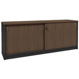 OM PREMIER SLIDING DOOR CREDENZA 1800 X 450 X 720MM REGAL WALNUTCHARCOAL