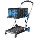 VCART FOLDING TROLLEY WITH BASKET 75KG CAPACITY