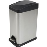 COMPASS PEDAL BIN RECTANGULAR STAINLESS STEEL 15 LITRE