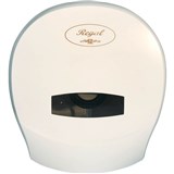 REGAL JUMBO TOILET ROLL DISPENSER SINGLE ABS WHITECLEAR