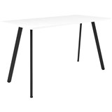 RAPIDLINE ETERNITY HIGH BAR TABLE 1800 X 750MM NATURAL WHITE  BLACK