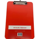 GNS CLIPBOARD ACRYLIC A4 RED