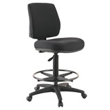 BURO ROMA DRAFTING CHAIR MEDIUM BACK JETT FABRIC BLACK