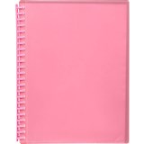 MARBIG CLEARVIEW DISPLAY BOOK REFILLABLE INSERT 20 POCKET A4 PINK