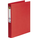MARBIG LINEN RING BINDER PE 4D 25MM A4 RED