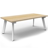 RAPIDLINE ETERNITY COFFEE TABLE 1200 X 600MM NATURAL OAKWHITE SATIN