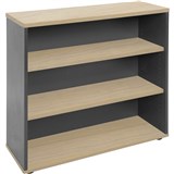 RAPID WORKER BOOKCASE 3 SHELF 900 X 315 X 900MM OAKIRONSTONE