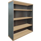 RAPID WORKER BOOKCASE 3 SHELF 900 X 315 X 1200MM OAKIRONSTONE