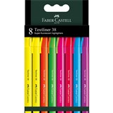 FABERCASTELL TEXTLINER 38 SUPERFLUORESCENT HIGHLIGHTERS ASSORTED PACK 8