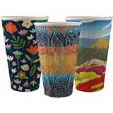 BIOPAK BIOCUP DOUBLE WALL CUP ART SERIES 460ML  16OZ PACK 40