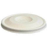 BIOPAK BIOCANE FLAT CUP LID 90MM WHITE PACK 50