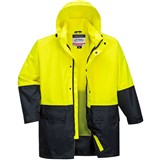 HUSKI KIMBERLEY LIGHTWEIGHT HIVIS RAIN JACKET 2TONE YELLOWNAVY 2XL