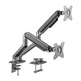 BRATECK DUAL MONITOR ARM ECONOMICAL SPRINGASSISTED MONITOR ARM 17 TO 32INCHES GREY