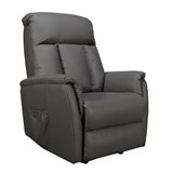 RAPIDLINE HOME ELEVATE LYTLE LIFT CHAIR SINGLE MOTOR SMALL LEATHER DARK GREY