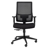 BURO MANTRA CHAIR MESH BACK WITH ARMS 645 X 585 X 1165MM BLACK