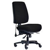 DAL ERGOSELECT STRIDE CHAIR HIGH BACK BLACK NYLON BASE NO ARMS MEDIUM SEAT FABRIC BLACK