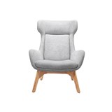 RAPIDLINE CALYPSO WING BACK LOUNGE CHAIR 800MM X 800MM X 1080MM LIGHT GREY