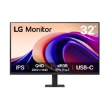 LG QUAD HD IPS MONITOR WITH USBC 32INCHES BLACK