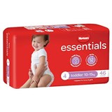 HUGGIES ESSENTIALS TODDLER SIZE 4 NAPPIES 46 PACK CARTON OF 4