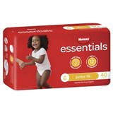 HUGGIES ESSENTIALS WALKER SIZE 6 NAPPIES 40 PACK CARTON OF 4
