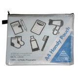 COLBY HANDY POUCH PENCIL CASE ZIP CLOSURE A4 BLUE