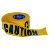 BARRICADE TAPE 100M X 75MM  CAUTION PRINT YELLOW