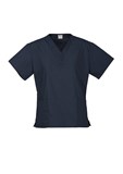 BIZ COLLECTION WOMENS CLASSIC SCRUB TOP  NAVY  SIZE XL